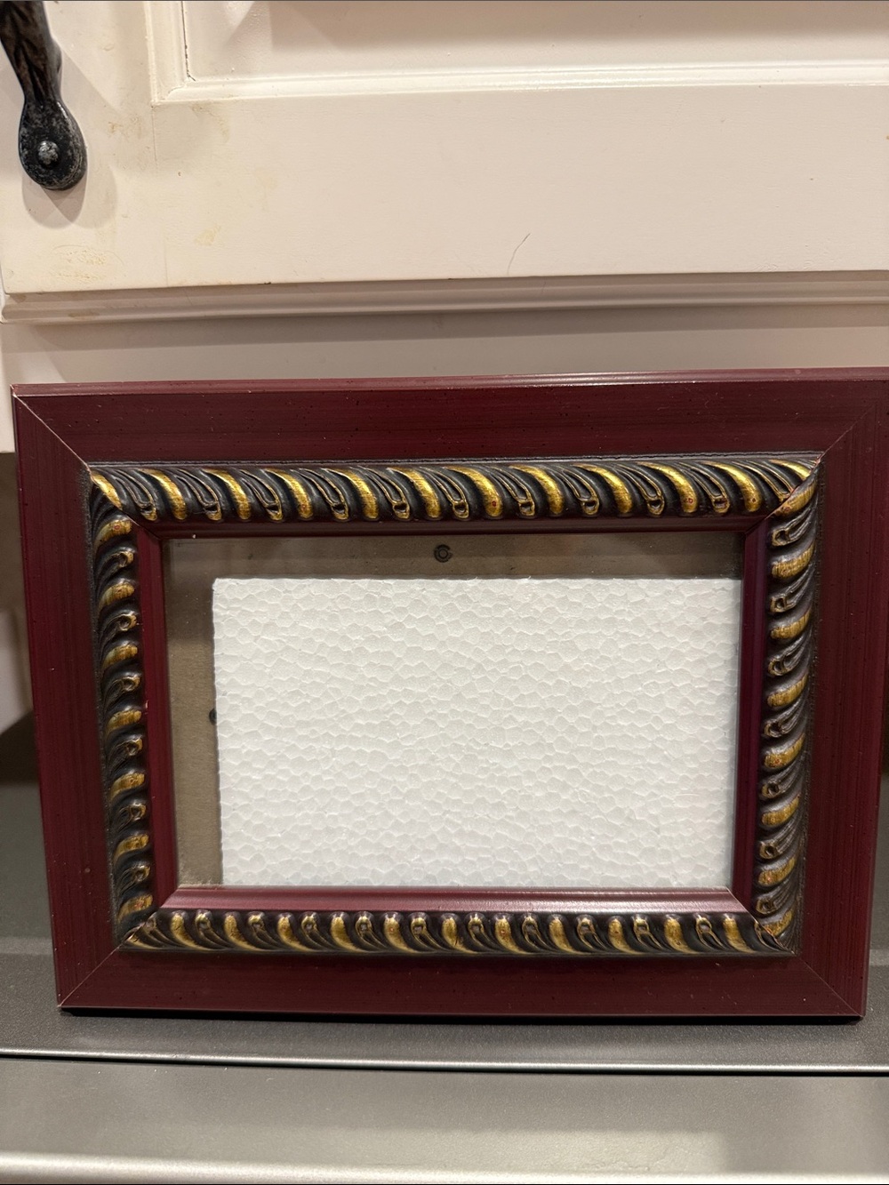 Ornate Burgundy and Gold Decorative Picture Frame
